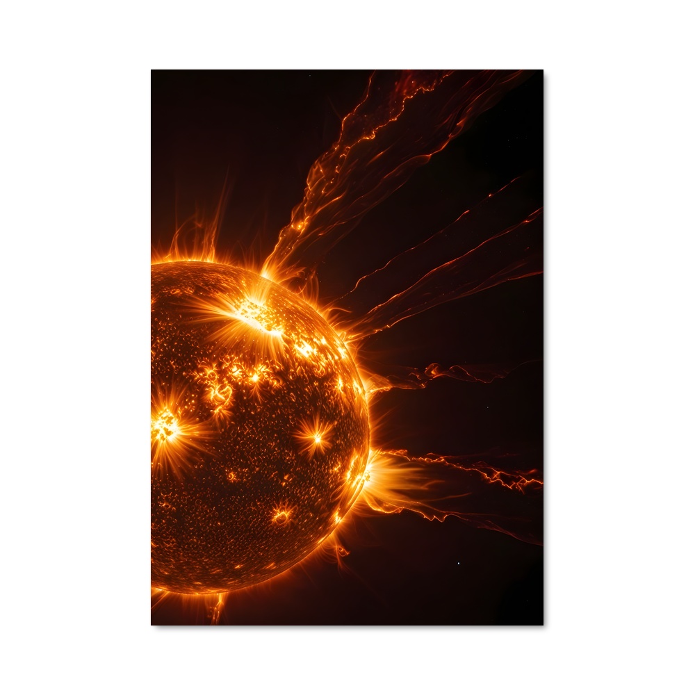Poster Flamme Solaire – affiche Système solaire